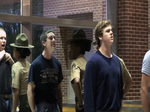 The U.S. Army puts soldiers though intense boot camp training. Stock Footage 74812352