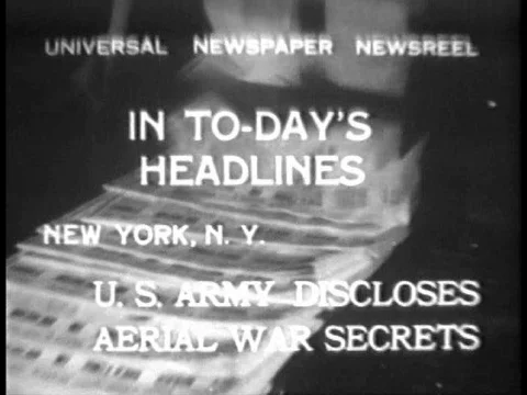 The U.S. Army shows anti-aircraft lights in New York City in 1932. Stock Footage