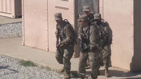 U.S Army soldiers basic training at Fort Benning, Georgia Video stock 82936334