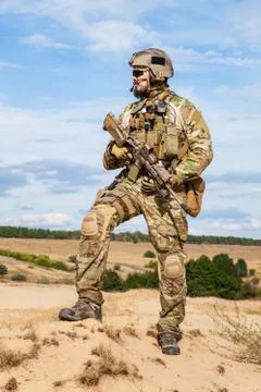 US Army Special Forces Group soldier Stock Photos