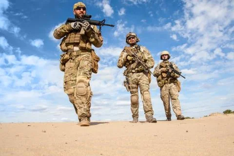 US Army Special Forces Group soldiers Stock Photos