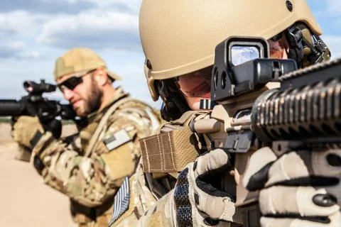 US Army Special Forces Group soldier Stock Photos