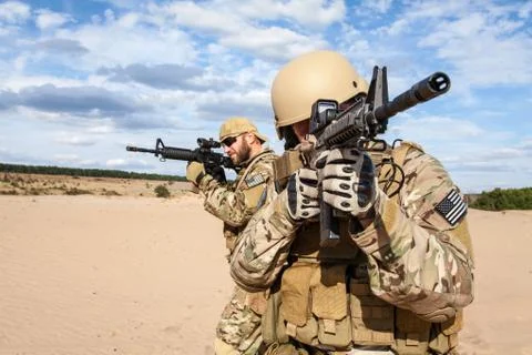 US Army Special Forces Group soldier Stock Photos