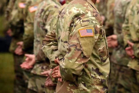 US army uniform patch flag. US Army Stock-Fotos