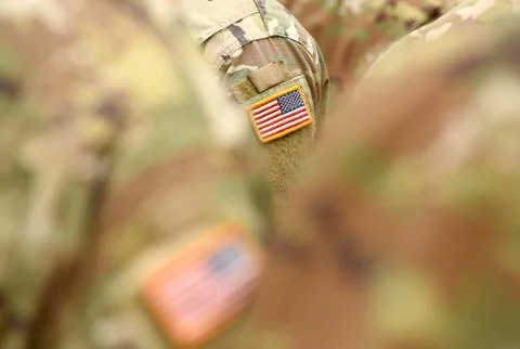 US army uniform patch flag. US Army Foto stock