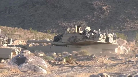 US Army Using Its Best Armor - Combined Live-Fire Exercise  (13) Stock Footage 162547083