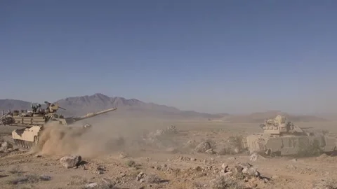 US Army Using Its Best Armor - Combined Live-Fire Exercise  (18) Video stock 162547162