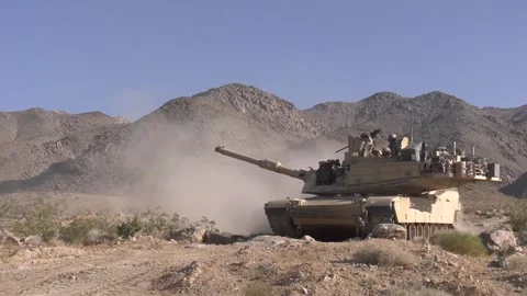 US Army Using Its Best Armor - Combined Live-Fire Exercise  (17) Stock Footage 162547211
