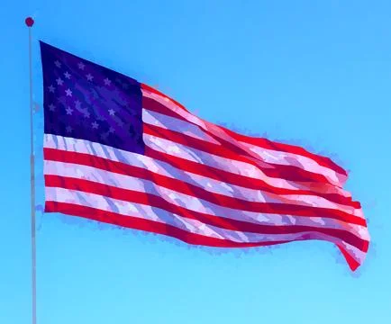 US Art Flag Stock Illustration