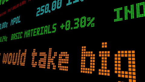 US automakers would take big hit from Trump tariffs stock ticker Stock Footage 295155600