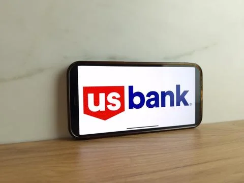 US Bancorp logo displayed on mobile phone Stock Photos