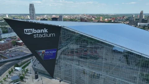 Close-up of Waving Flag with Minnesota Vikings NFL American