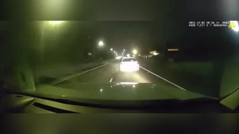 US: Batman-Like Police Device Stops Suspect After She Rams Patrol Cars Stock Footage 322846315