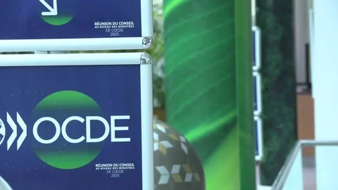 U.S. blocks joint statement at OECD ministerial meeting, avoids confrontation, P Vídeos de archivo 310687041