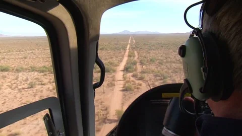 The U.S. Border and Customs Protection patrol the Mexico border with Stock Footage 74799451