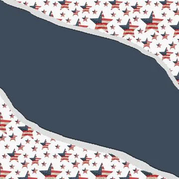 US border flag star red, white, and blue Stock Illustration