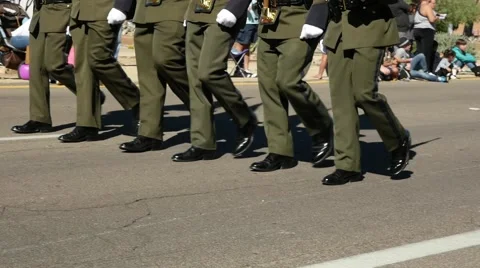 US Border Patrol Marching Stock Footage 56518749