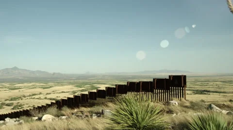 US Border Wall End Stock-Footage 63441940