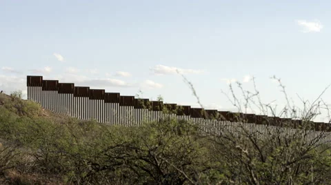 US Border Wall Ends Stock-Footage 63442080