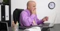 US Businessman Laptop Internet Surfing Bad News Message Info Man Talking Himself 4k or 4k+ Resolution