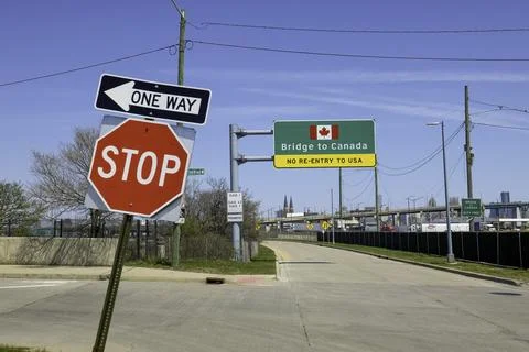 US-Canada Border Stock Photos