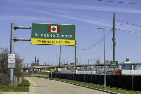US-Canada Border Stock Photos