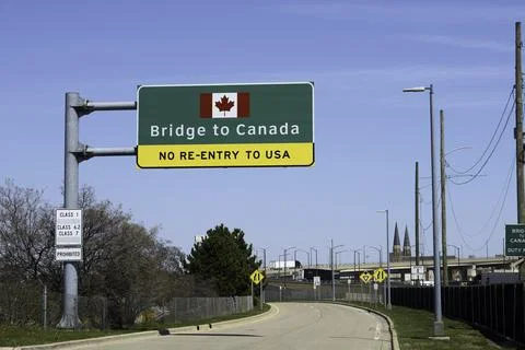 US-Canada Border Stock Photos