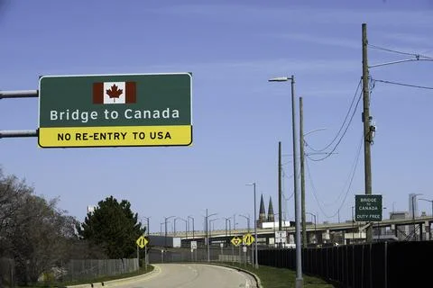 US-Canada Border Stock Photos