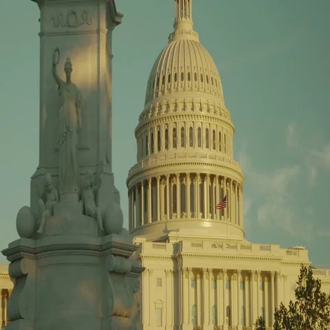 US Capital Dome in Washington DC Stock Footage 69489119