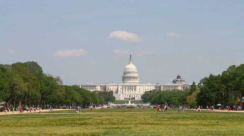 US Capital From Mall Stock Footage 5896954