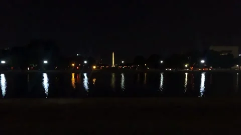 The US Capital Reflection Pool Washington Monument Washington DC Stock-Footage 157453047