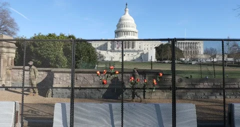 The US Capitol after the Jan. 6, 2021 riot Video stock 146345733
