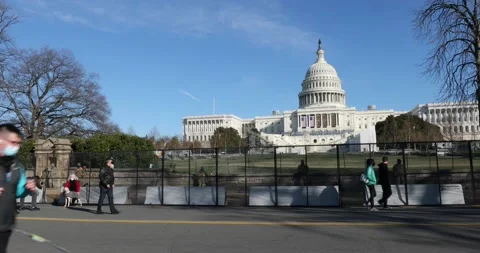 The US Capitol after the Jan. 6, 2021 riot Stock Footage 146346599