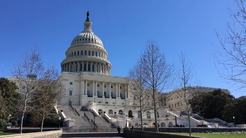 US Capitol Bldg-Washignton DC-Winter-4K Stock Footage 91120189