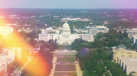 US Capitol Building with blue sky Stock Footage 63660934