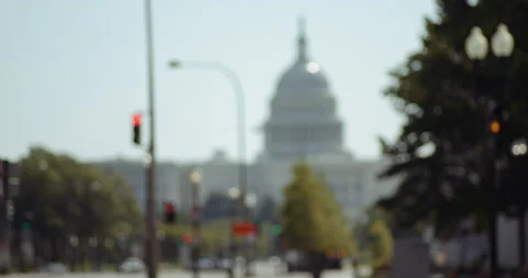 US Capitol Building (long shot rack focus) Stock Footage 138661448
