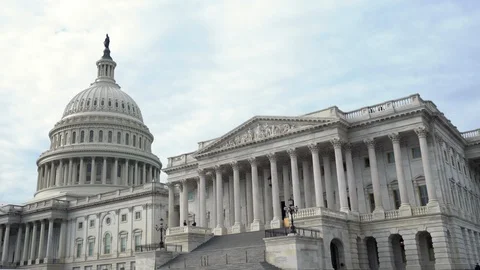 US Capitol Building NE Corner Stock Footage 86693887