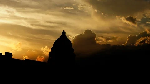 US Capitol building over sunset, 3d animation. Stock Footage 106322882