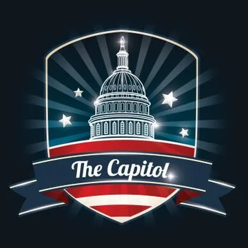 US capitol building poster Ilustración de archivo