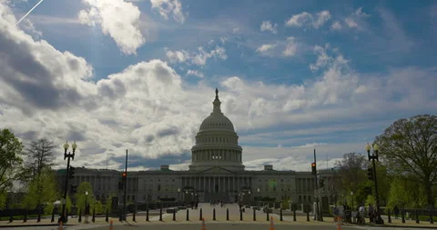 US Capitol Building Seen from the East Stock Footage 334793548