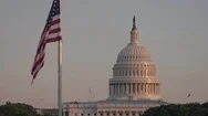 U.s. Capitol Building | Somber Sunset Over Washington Dc Stock Footage