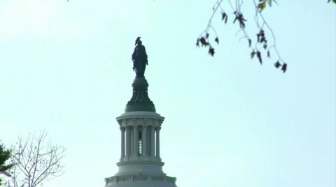 US Capitol Building with Tilt Down Stock Footage 157457