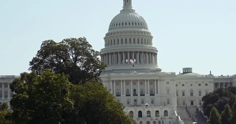 US Capitol Building (tilt up) Stock Footage 138660918