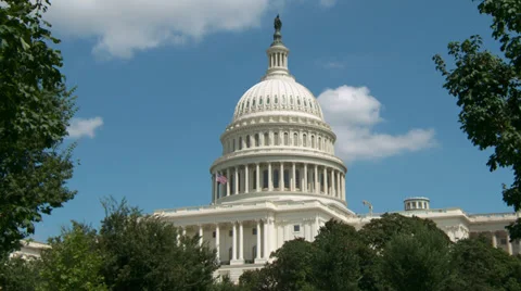 US Capitol Building Time-Lapse, Southwest View Stock Footage 27834070