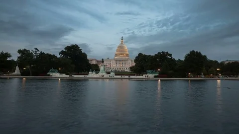 US Capitol Building timelapse Stock Footage 69742747