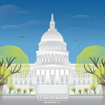 Us Capitol Building Wallpaper Ilustración de archivo
