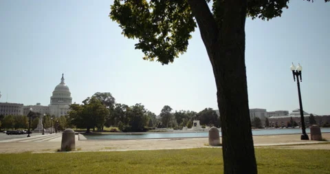 US Capitol Building (wide angle pan) Stock Footage 138661120