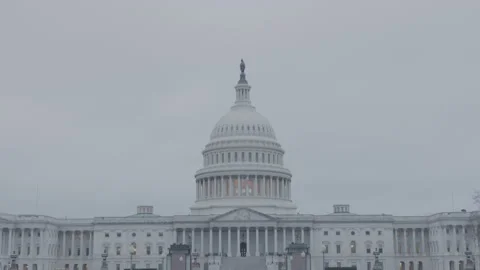 U.S. Capitol Building - Wide Angle Establishing Shot Stockbeeldmateriaal 234155881