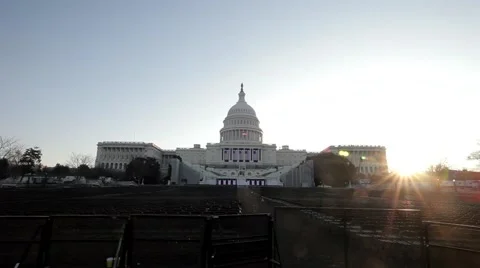 US Capitol Building wide static Vidéo 47419240