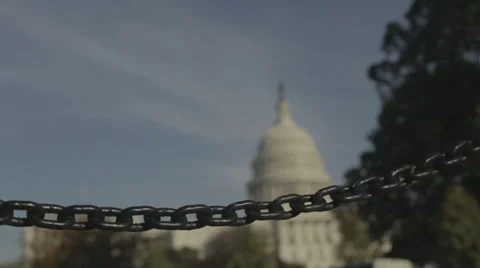 US Capitol Gridlock chain Stock-Footage 32254859